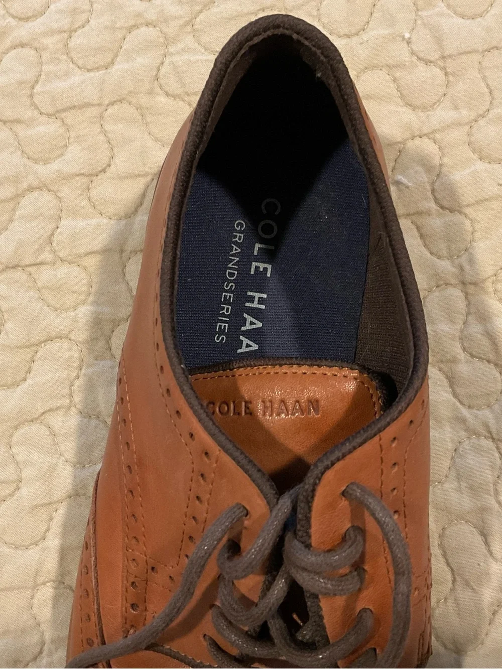Cole Haan Men's Tan/Brown Wingtip Oxfords